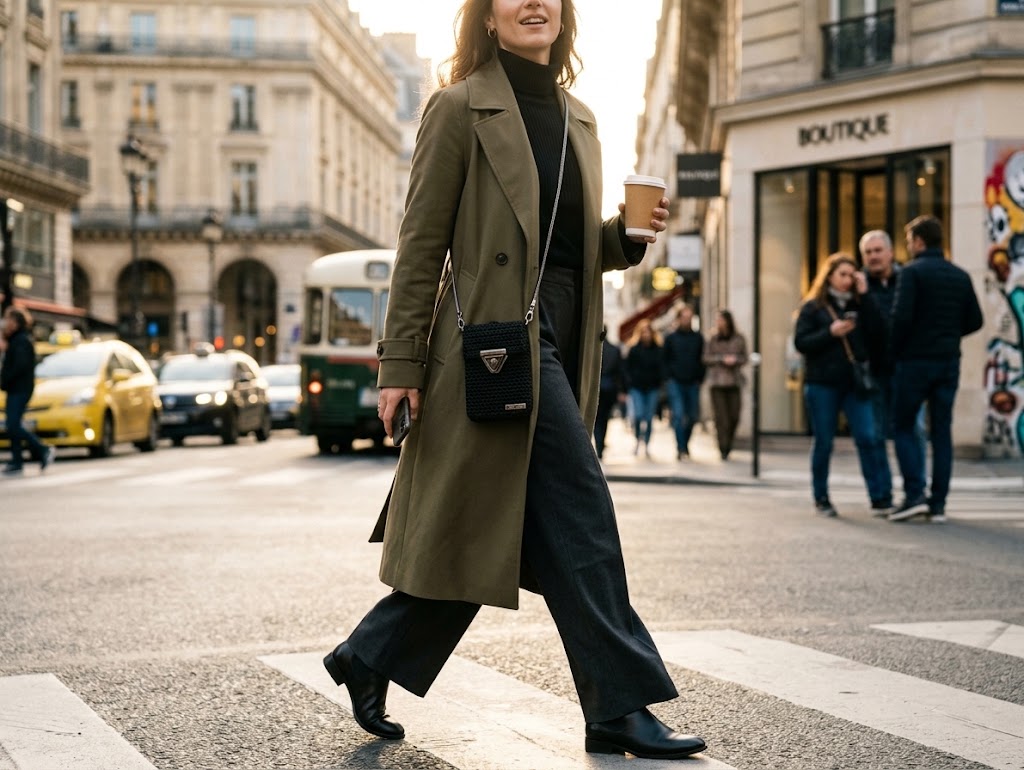 ##La Doria Noir — Pochette Téléphone & Portefeuille##